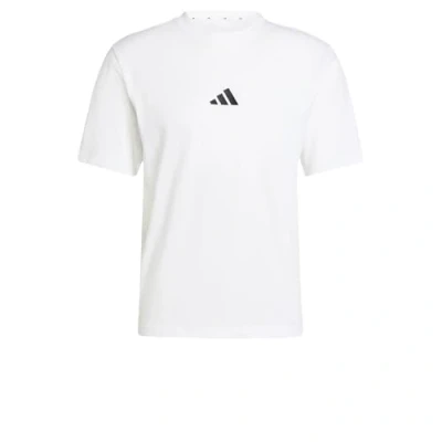 Abbildung von adidas Sportswear Essentials Small LOGO Single Tshirt basic, Herren, Größe: Large, White/black