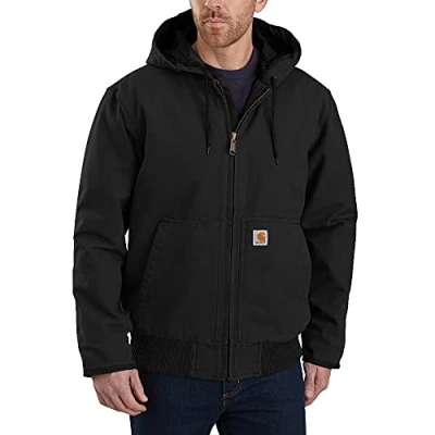 Abbildung von Carhartt, Herren, Weite, isolierte Freizeitjacke aus ausgewaschenem Segelleinen, Schwarz, M