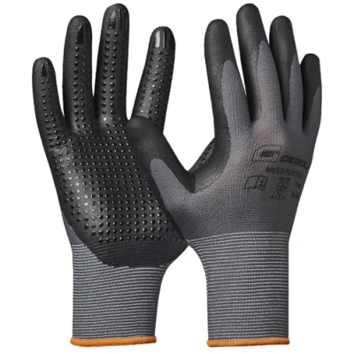 Abbildung von Gebol Multi Flex Eco Arbeitshandschuhe mit Noppen Nitrilhandschuhe Für einen sicheren Griff Herren Größe XL (Gr 10) Grau 1 Paar