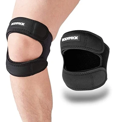 Abbildung von Bodyprox Patellasehnen Stützband, Verstellbarer Neopren Knieband zur Knie Schmerzlinderung für Läuferknie, Arthritis, Springerknie, Heilung nach Tennis Verletzungen