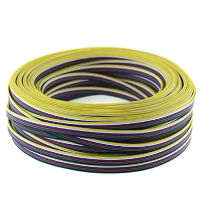 Abbildung von Flachbandkabel 6 polig für RGBW+CCT LED Streifen / Band; Verlängerung RGBW CCT Streifen; 50 Meter