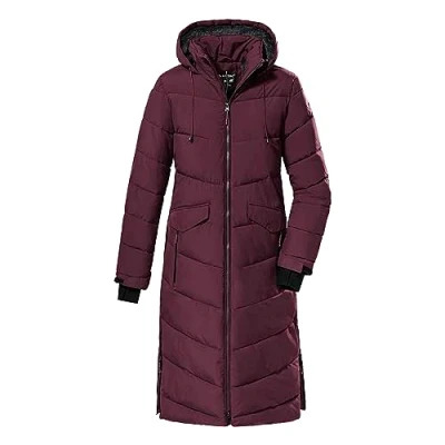 Abbildung von killtec Damen Wintermantel/Mantel in Daunenoptik mit Kapuze KOW 62 WMN QLTD CT, dunkelpflaume, 40, 38642 000