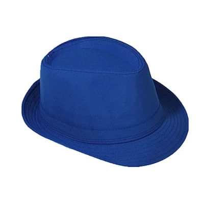 Abbildung von Strohhut Panama Fedora Trilby Gangster Hut Sonnenhut mit Stoffband Farbe: Marine Gr: 54