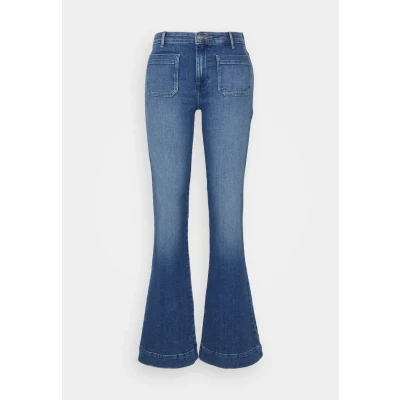 Abbildung von Wrangler Flared Jeans, Damen, Größe: 24x32, Blue denim