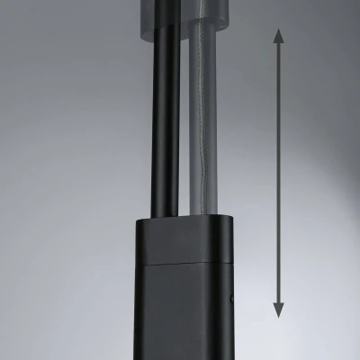 Abbildung von Paulmann 79774 LED Pendelleuchte Puric Pane Effect 6x400lm 3 Step Dim höhenverstellbar dimmbar Hängeleuchte Schwarz Metall 2700 K