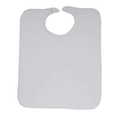 Abbildung von 3er Pack Lätzchen für Erwachsene 50x60 cm Frottee Latz mit Druckknopfverschluss Material: 90% Baumwolle, 10% Polyester Farbe: Weiß