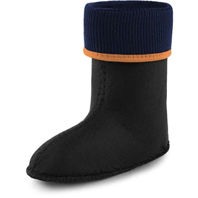 Abbildung von Ladeheid Kinder Mädchen Jungen Wärmende Stiefelsocken für Gummistiefel Innenschuh KL058 (Orange, 24 EU)