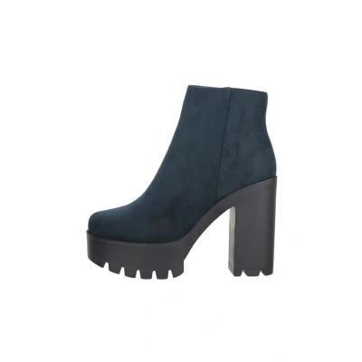 Abbildung von Elara Herbst Plateaustiefelette, Damen, Größe: 39, Navy Schuhe