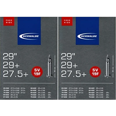 Abbildung von Schwalbe SV 19F Freeride Fahrradschlauch, Schwarz, 54/75 622/40 mm