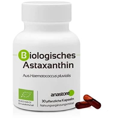 Abbildung von Bio Astaxanthin * 30 vegetarische Kapseln / 8 mg Natürliches Antioxidans Energie + Augengesundheit Hautpflege