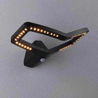 Abbildung von Paulmann LED Außen Wandleuchte »Alara IP44 eckig 375x270mm 3000 2200K 10W 230V Anthrazit Metall«, 1 flammig, Smart Home Zigbee 3.0, Bewegungsmelder