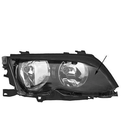 Abbildung von ABAKUS 444 1128R LDEM2 Scheinwerfer rechts H7 mit Stellmotor für LWR, Gehäuse schwarzem Innenteil PX26d BMW: 3 Saloon, Touring