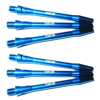 Abbildung von THOR DARTS ®™ Aluminiumschäfte 47mm medium Dart Alu Shafts 2 Set = 6 Stück blau