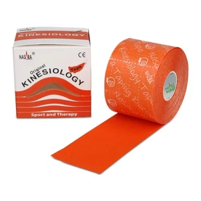 Abbildung von Nasara Original Kinesiologisches Physio Sport Tape: 6er Box mit 6 Tapes für und Medizin inkl. gratis Videoanleitungen, Rollengröße 5cm x 5m, orange