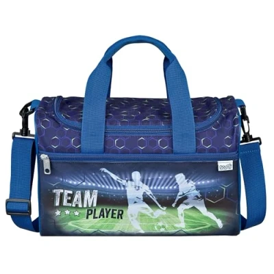 Abbildung von Scooli Team Player Sporttasche für Kinder Geräumiges Hauptfach Verstellbarer Schultergurt Fußball Design Robust