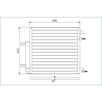 Abbildung von VALEO 822578 Klimakondensator mit Trockner Aluminium 412