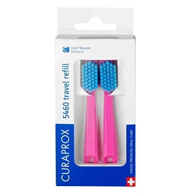 Abbildung von Curaprox CS 5460, Refill für Reisezahnbürste Travel Set, zufällige Farbe, 2 Stück