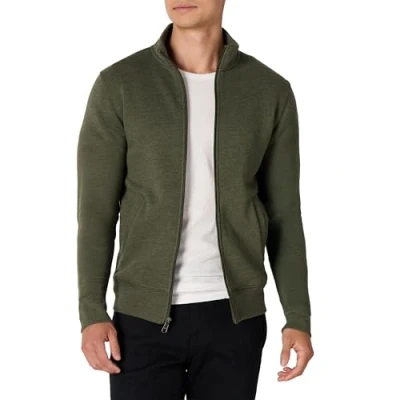 Abbildung von Amazon Essentials Herren Fleece Jacke mit durchgehendem Reißverschluss, Olivenheide, XS