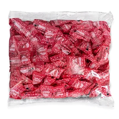 Abbildung von intact (Kirsch Herzen) Traubenzucker im Beutel 500g Bonbons einzeln verpackt 100% Vegan