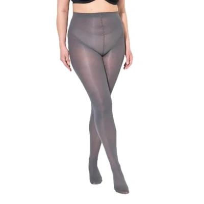 Abbildung von Ulla Popken Damen Essential Mikrofaser Strumpfhose, 60 Den Dunkel Grau, 52 54 EU