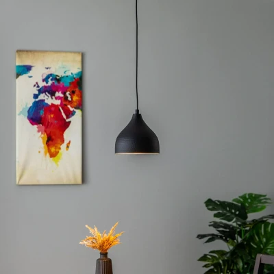 Abbildung von Hängeleuchte Laterna H114 cm Metall Schwarz Menzzo