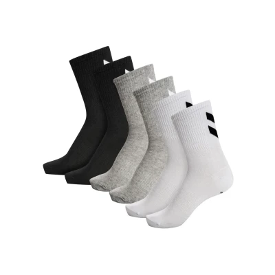 Abbildung von Hummel Chevron 6 PACK Sportsocken, Größe: 36 40, Black white grey