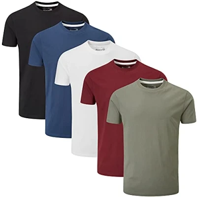 Abbildung von Charles Wilson 5er Packung Einfarbige T Shirts mit Rundhalsausschnitt (3X Large, Essentials Type 22)