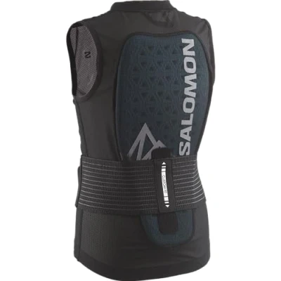 Abbildung von Salomon Flexcell Pro Vest Ski Snowboarden MTN Kinder Rückenschutz, Anpassbarer Schutz, Atmungsaktivität und Einfache Anpassung, Schwarz, JM