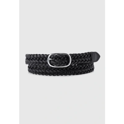 Abbildung von Levi&#039;s Women&#039;s Charlie Braid Normal Buckle Bovine Leather Belt, Regular Black, 95