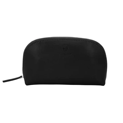 Abbildung von GERMANUS Kosmetiktasche Helge aus echtem Leder, Kulturbeutel, Waschtasche, Schminktasche, Clutch