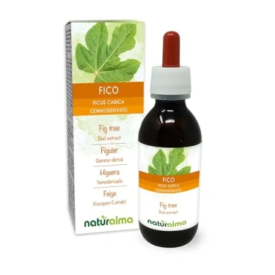 Abbildung von Feige (Ficus carica) Alkoholfrei knospen Extrakt aus frishen Naturalma Flüssig Tropfen 120 ml Nahrungsergänzungsmittel Veganer