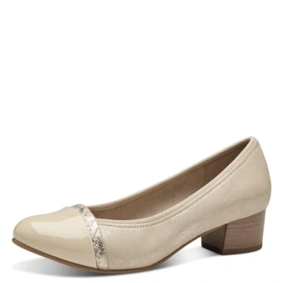 Abbildung von Jana Damen Pumps Kleiner Absatz Vegan, Gold (Gold Met Str), 38 EU