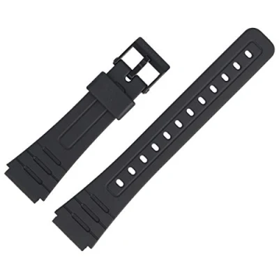 Abbildung von Casio Uhrenarmband 18mm Kunststoff Schwarz F 105