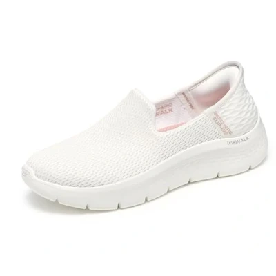Abbildung von Skechers Damen Women&#039;s Hands Free Slip ins Go Walk Flex Relish Sneaker, Cremeweiß, 39 EU Weit