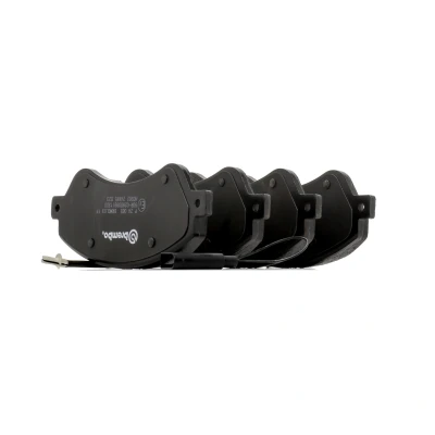 Abbildung von BREMBO P 24 065 Bremsbelagsatz inkl. Verschleißwarnkontakt mit Bremssattelschrauben Zubehör FORD: Transit Mk6 Minibus, Van