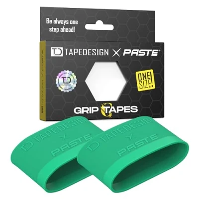 Abbildung von TAPEDESIGN Schienbeinschonerhalter Grip Tapes aus Silikon, Fußball Männer, Frauen, Grün Halterung für Fussball Stutzen, Stutzentape