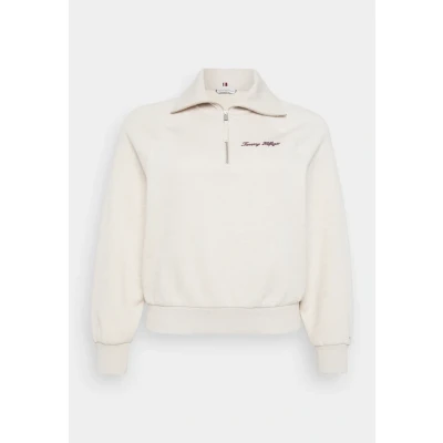 Abbildung von Tommy Hilfiger Curve Sweatshirt »CRV CLASSIC SCRIPT FLEECE 1/2ZIP«, in großen Größen