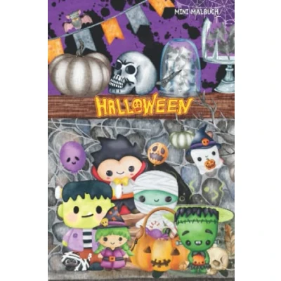 Abbildung von Mini Malbuch Halloween: Kleines für unterwegs mit Halloween Motiven Mädchen und Jungen ab 4 (Mini Malbücher)