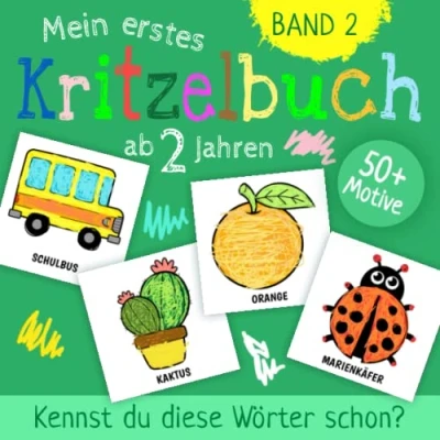 Abbildung von Mein erstes Kritzelbuch ab 2 Jahren: Kritzel Malbuch zum Ausmalen und zur Förderung der Sprachentwicklung für Kleinkinder (Band 2)
