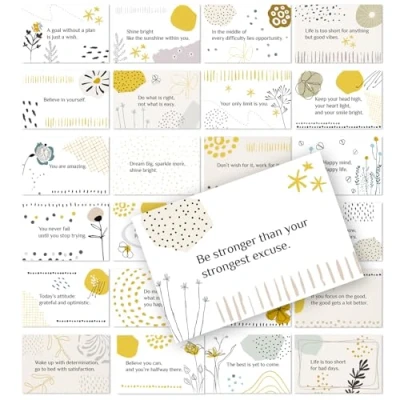 Abbildung von Logbuch Verlag 38 Sprüchekarten englisch Motivationskarten mit Sprüchen für Erwachsene Affirmation &amp; Achtsamkeit Karten 8,5 x 5,5 cm