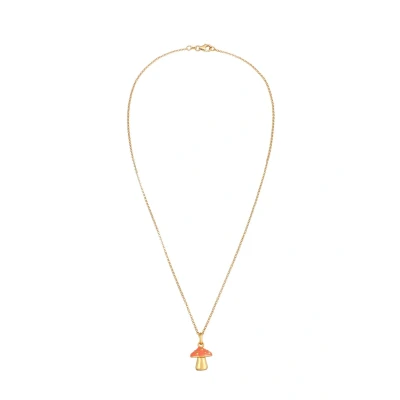 Abbildung von Elli LUCK Mushroom Halskette, Damen, Größe: 45, Orange
