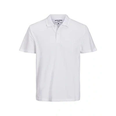 Abbildung von JACK &amp; JONES Men&#039;s JCOCHAIN Polo SS Poloshirt, White, L