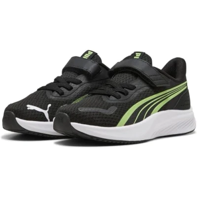 Abbildung von PUMA Pounce LITE AC+ PS Sneaker, Black Spring FERN White, 32.5 EU