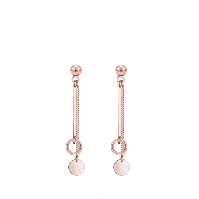 Abbildung von Elli Circle Stick Basic Ohrringe Rose goldcoloured, Damen, Größe: One Size, gold coloured