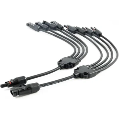 Abbildung von Solar Stecker 1 fach, 2 fach Y Stecker, 3 4 5 6 Kabel Verteiler Photovoltaik Steckverbinder Solarstecker (4 Kabel)