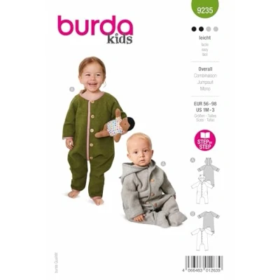 Abbildung von Burda Schnittmuster, 9235, Overall [Kinder, Gr. 56 98 ] Level 2 leicht