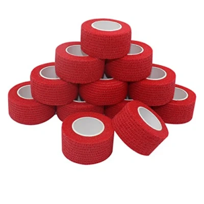 Abbildung von COMOmed selbstklebender verband elastische binde handgelenk bandage pflaster rolle Dog Bandagen Tierische Rot 2.5 cm X 4.5 m 12 Bände