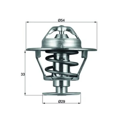 Abbildung von MAHLE ORIGINAL TX 86 76D Kühlwasserthermostat 76 54 mit Dichtung MITSUBISHI: PAJERO 1, L200 III Pickup