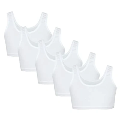 Abbildung von TupTam Mädchen Bustier mit Breiten Trägern 5er Pack, Farbe: Weiß, Größe: 146 152