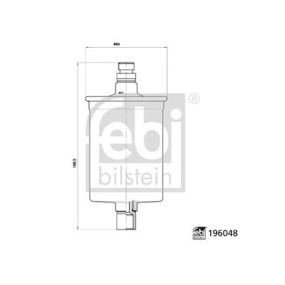 Abbildung von FEBI BILSTEIN 196048 Kraftstofffilter Leitungsfilter PORSCHE: 928 Coupe